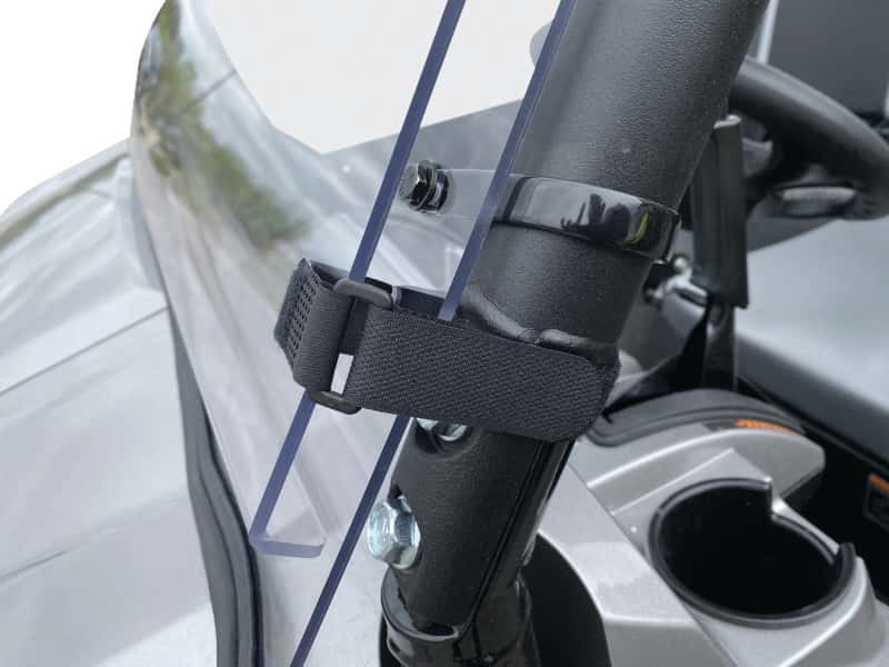 QuadBoss — QuadBoss 16-22 Kawasaki KAF820 Mule Pro-DX Windbreak Folding Windshield - view 4