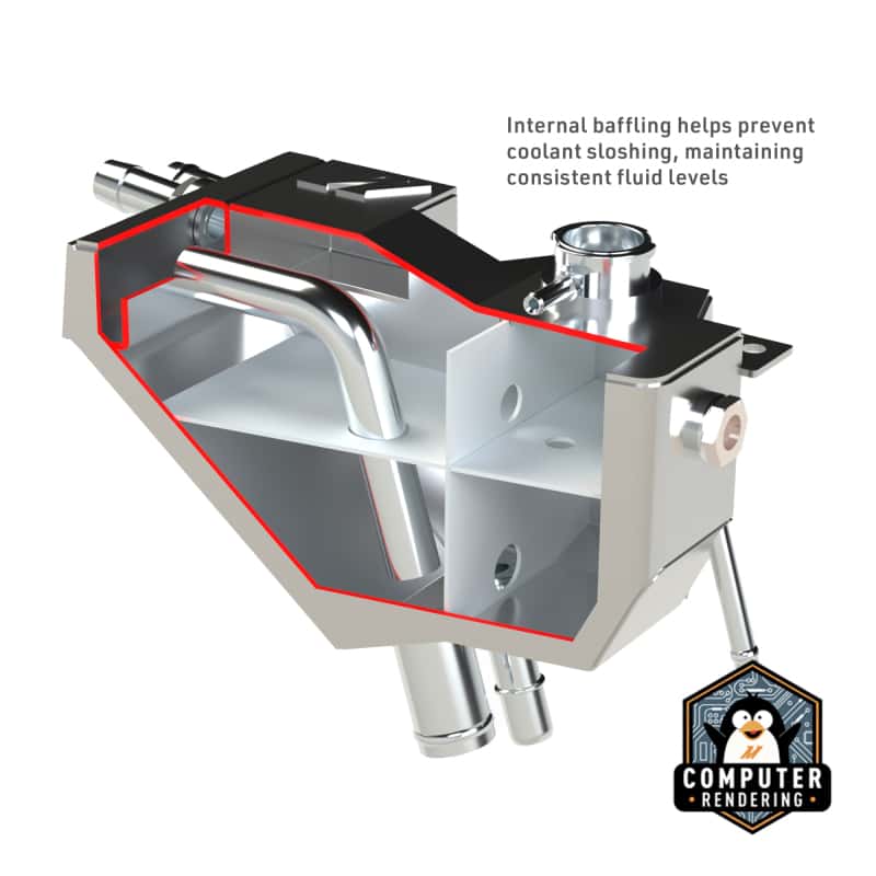 Mishimoto — Mishimoto 11+ Ford 6.7L Powerstroke Secondary Expansion Tank - Micro-Wrinkle Black
Coolant Reservoir - view 5