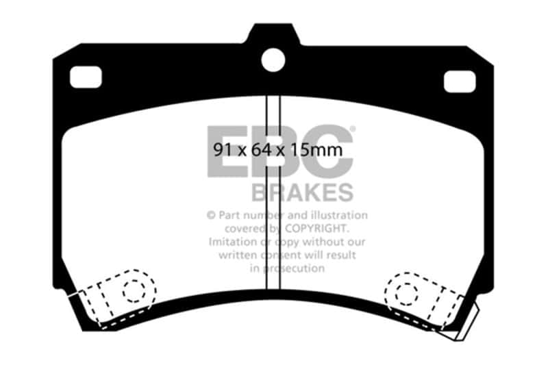 EBC — EBC 94-97 Ford Aspire 1.3 manual Ultimax2 Front Brake Pads
Disc Brake Pad - view 1