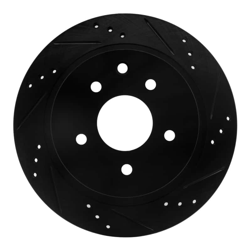 R1 Concepts — R1 02-25 Infiniti G35 Rear Right Drilled & Slotted Black Brake Rotor
R1 Brake Rotor Drill - view 1