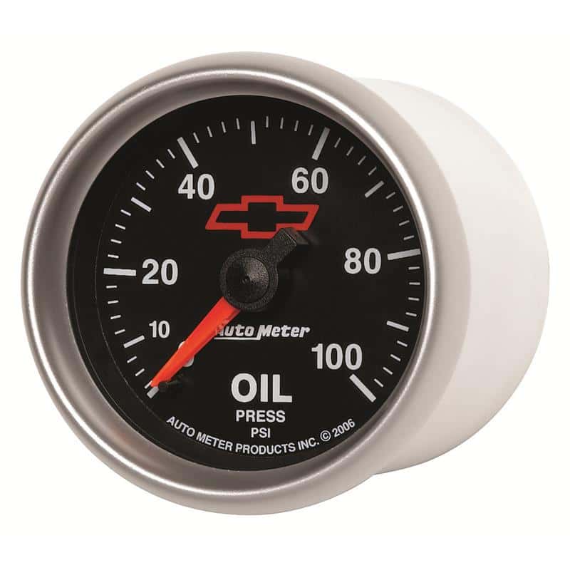 AutoMeter — Autometer Sport-Comp II GM 52mm 0-100 PSI Mechanical Oil Pressure Gauge
2-1/16" OIL PRESS, 0 - view 2