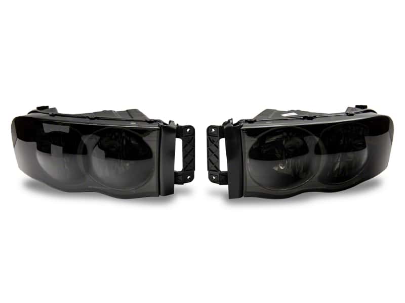 Raxiom — Raxiom 02-05 Dodge RAM 1500 Axial Series OEM Style Rep Headlights- Chrome Housing- Smoked Lens
Headlights - view 1
