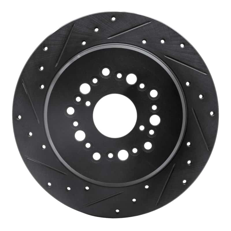 R1 Concepts — R1 92-00 Lexus LS400 Rear Left Drilled & Slotted Black Brake Rotor
R1 Brake Rotor Drill - view 1