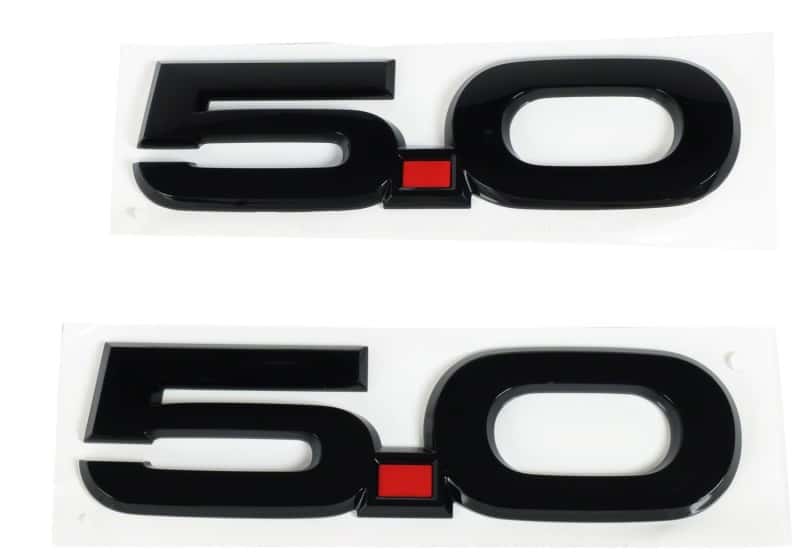 Ford Racing — Ford Racing 15-17 Ford Mustang 5.0L Fender Emblem Black - view 5