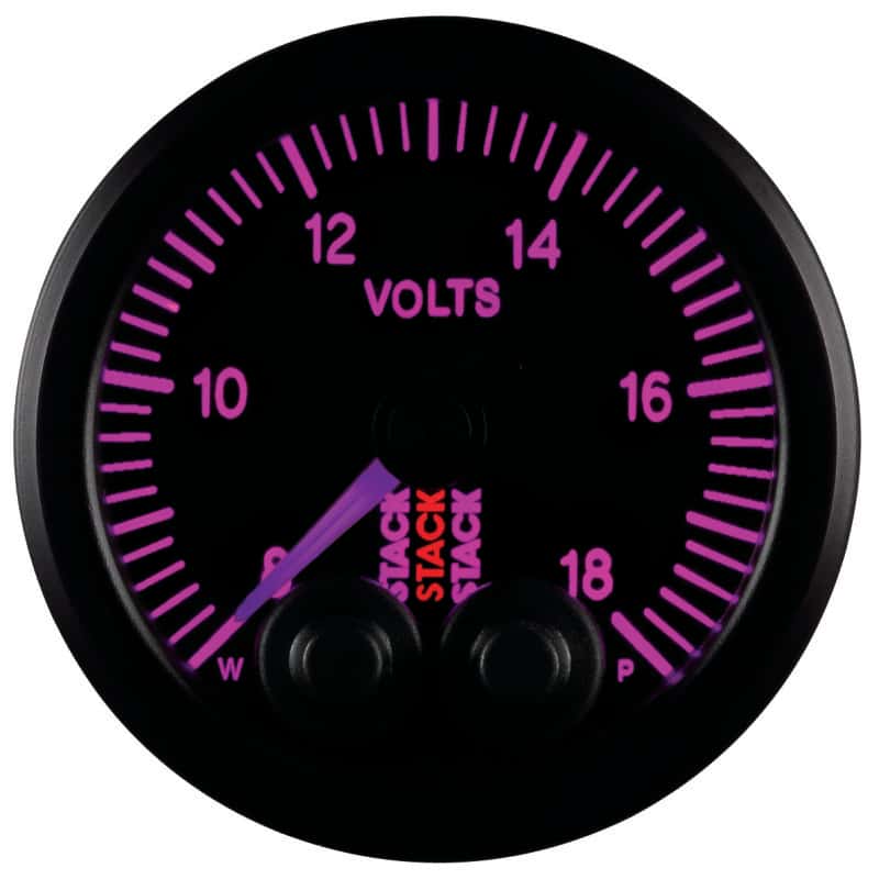 AutoMeter — Autometer Stack 52mm 8-18V Pro-Control Battery Voltage Gauge -Black
Ga Volt PC Blk 18v - view 8