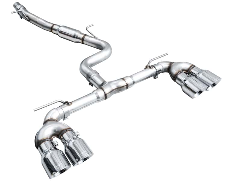 AWE Tuning — AWE MK8 Volkswagen Golf R 3in Track Edition Quad Exhaust - Chrome Silver Tips
Track Catback - view 8