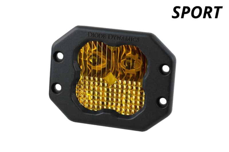 Diode Dynamics — Diode Dynamics SS3 Sport ABL - Yellow Flood Flush (Single) - view 2