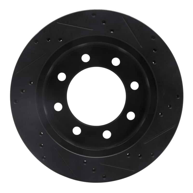 R1 Concepts — R1 00-02 Dodge Ram 3500 Front Left Drilled & Slotted Black Brake Rotor
R1 Brake Rotor Drill - view 5