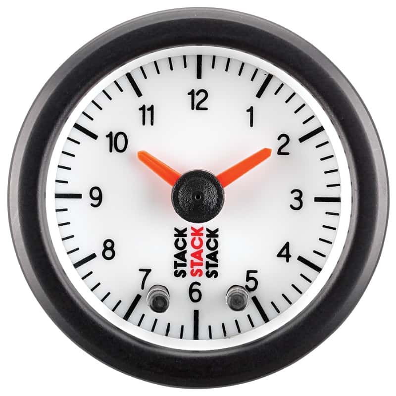 AutoMeter — Autometer Stack Analog Clock Gauge - White
Ga Analog Clock Wht - view 1