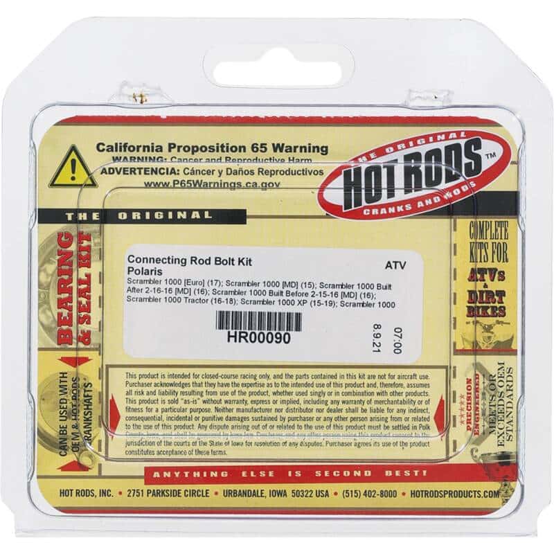 Hot Rods — Hot Rods 09-12/2014 Polaris Sportsman 850 XP EPS 850cc Connecting Rod Bolt Kit - view 4