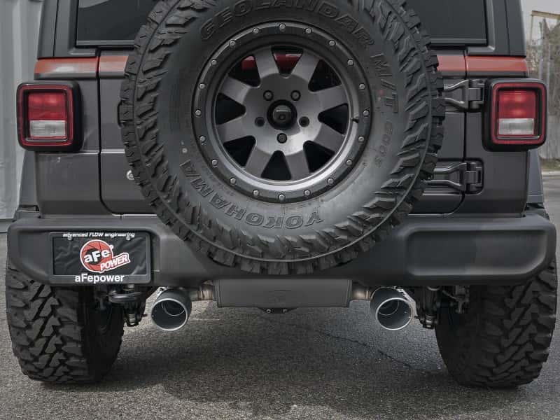 aFe — aFe Rebel Series 409 Stainless Steel Cat-Back Exhaust 18-21 Jeep Wrangler JL 2.0L (t) - Black Tip
Cat-Back Exhaust - view 5