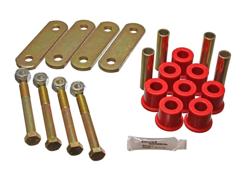 Energy Suspension — Energy Suspension Ford Heavy Duty Shackle Set - Red
LeafSpShclBsh - view 4