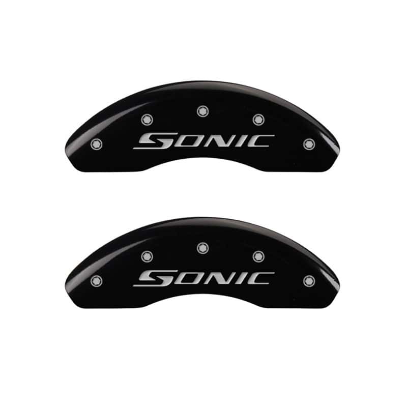 MGP — MGP Front set 2 Caliper Covers Engraved Front Sonic Black finish silver ch
Caliper Covers - view 1