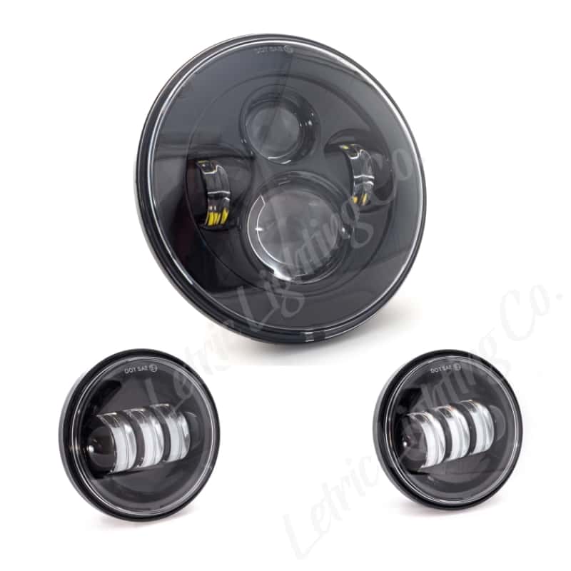 Letric Lighting — Letric Lighting 7in Led Hdlght W/Pass Lmps Blk - view 1