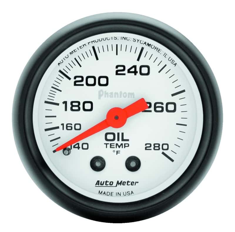 AutoMeter — Autometer Phantom 52mm 140-280 Deg F Mechanical Oil Temperature Gauge
2" OIL TEMP, 140-280 - view 1