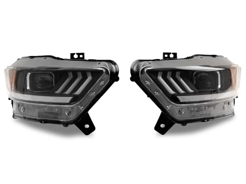 Raxiom — Raxiom 15-17 Ford Mustang GT350 GT500 LED Projector Headlights- Blk Housing (Clear Lens)
Headlights - view 4