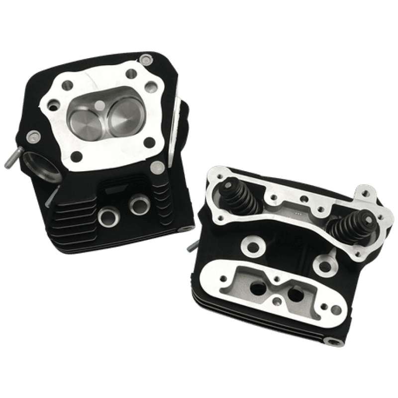 S&S Cycle — S&S Cycle 84-99 BT Performance Replacement Low Compression 82cc Cylinder Heads - Wrinkle Black - view 2