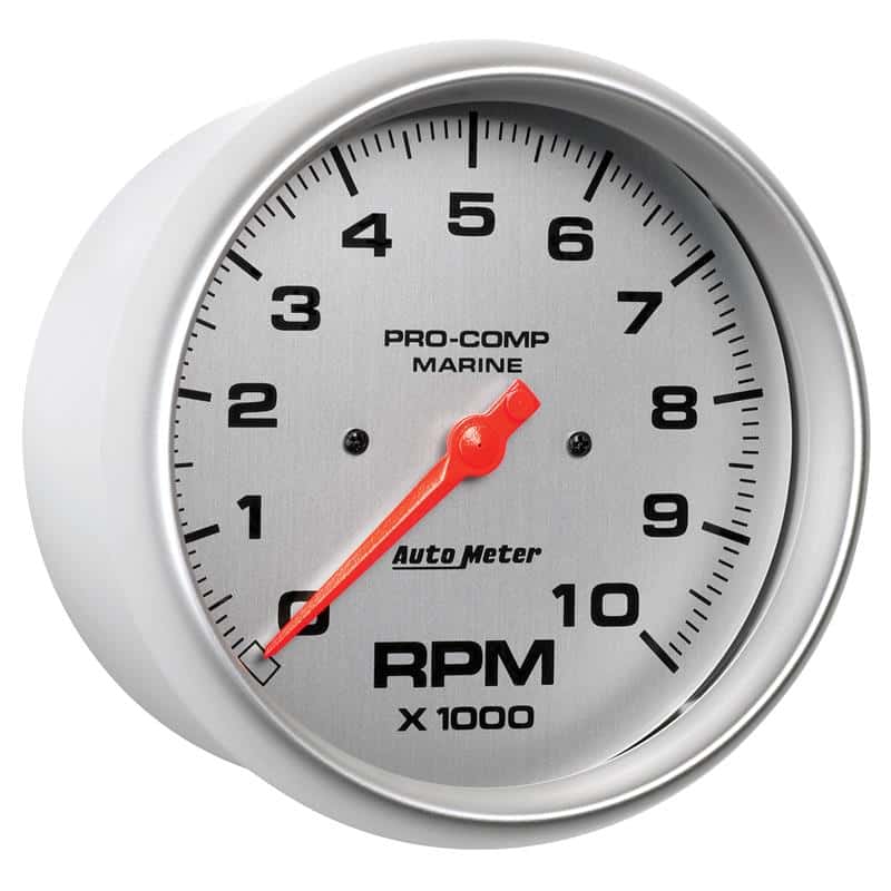 AutoMeter — Autometer Marine Silver Ultra-Lite 5in 10K RPM In-Dash Tachometer Gauge
GA 5" TACH 10KRPM MS - view 4