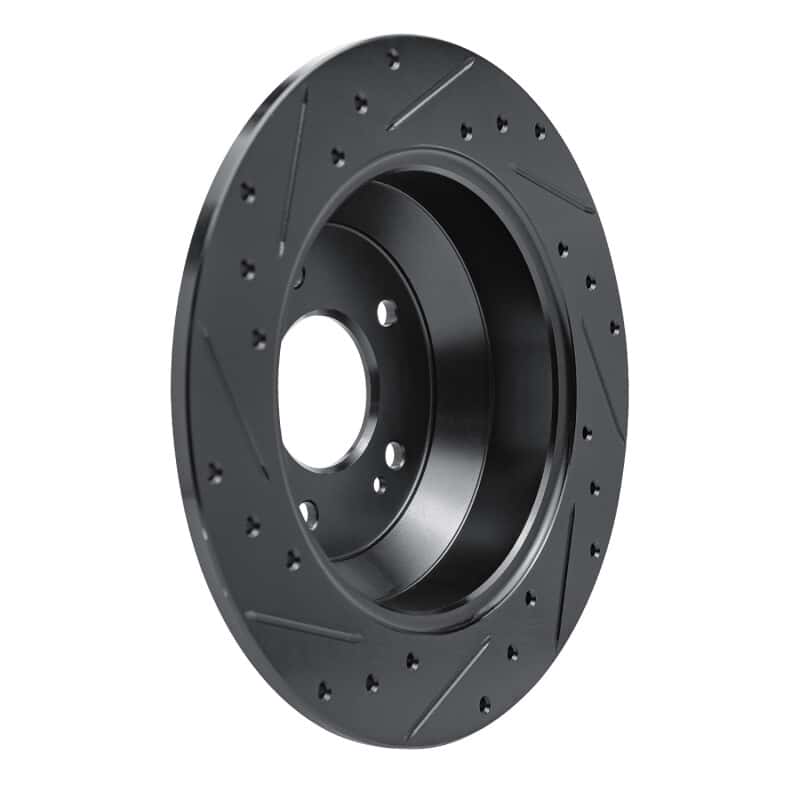 R1 Concepts — R1 15-20 Kia Sorento Rear Right Drilled & Slotted Black Brake Rotor
R1 Brake Rotor Drill - view 4
