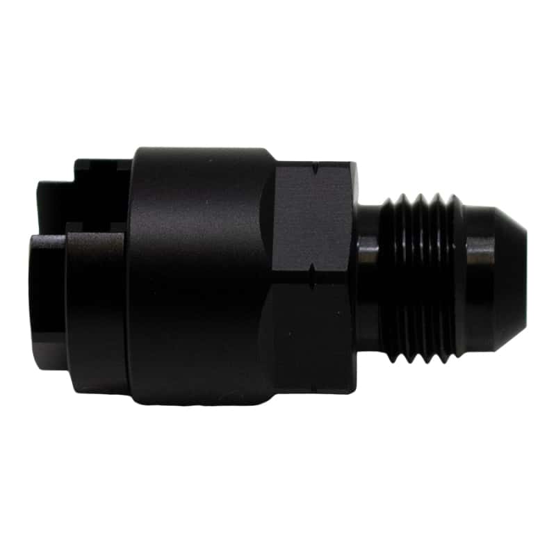 DeatschWerks — DeatschWerks 6AN Male Flare to 1/4in Female EFI Quick Connect Adapter - Anodized Matte Black
Lines & Fittings - view 1