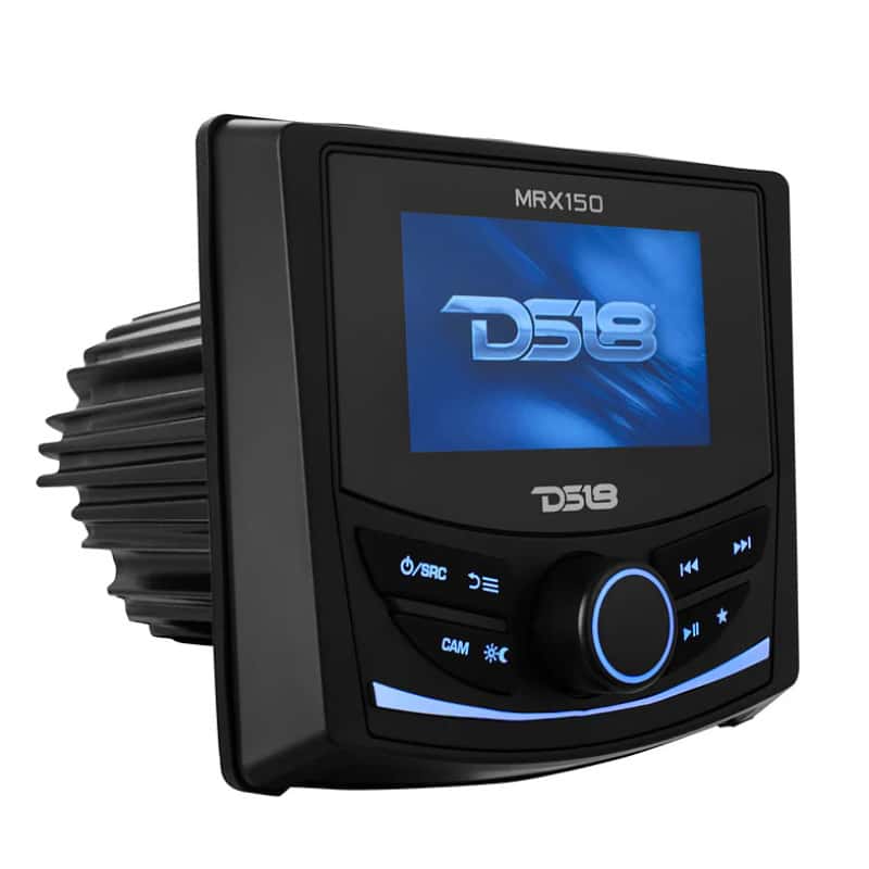 DS18 — DS18 3in Color TFT Screen 2 Zones 4 volts Output BT RDS 4 x 50 Watts Silicone Cover Headunit MRX150 - view 2