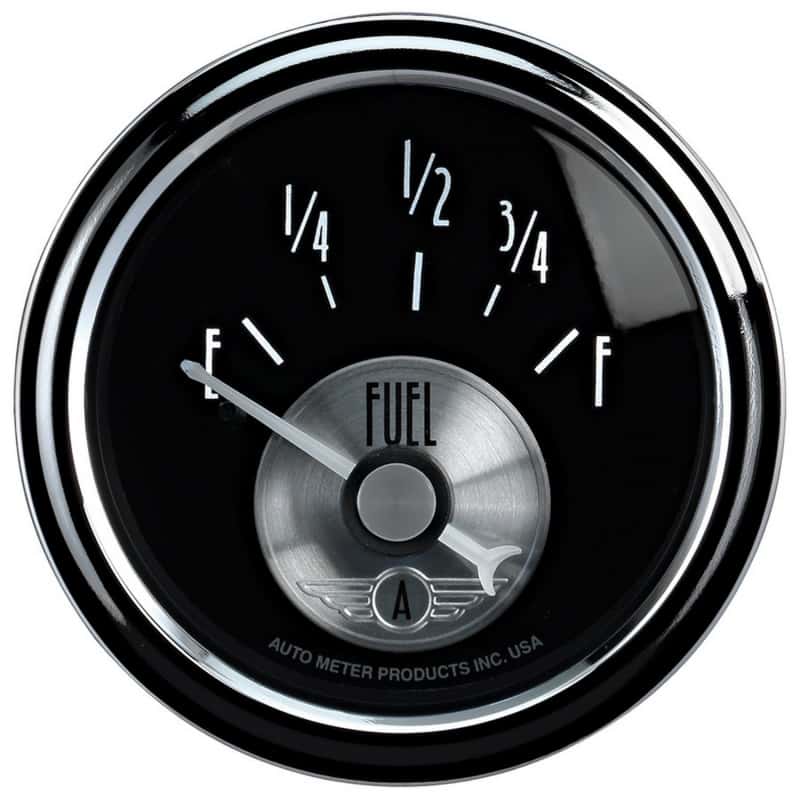 AutoMeter — Autometer Prestige Series Black 52mm 0-90OHM Short Sweep Electronic Fuel Level Gauge
2-1/16" FUEL LEVEL, - view 2