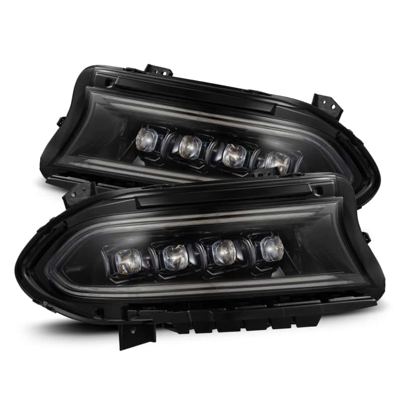 AlphaRex — AlphaRex 15-23 Dodge Charger NOVA LED Proj Headlights Alpha-Blk w/Actv Light & Seq.Sig / SB DRL
Projector Headlights - view 1