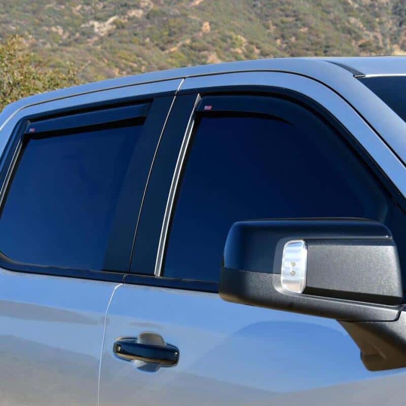 Westin — Westin 19-21 Chevy Silverado Crew Cab Pickup In-Channel Wind Deflector 4pc - Smoke
Side Window Vent - view 2