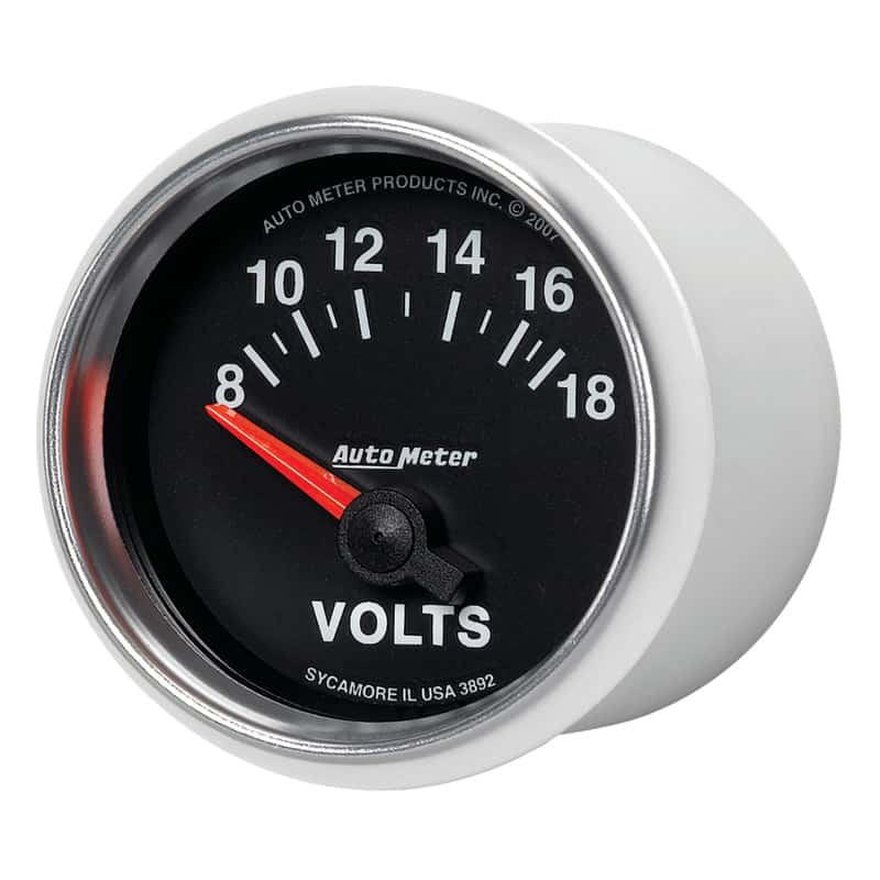AutoMeter — Autometer GS 52mm 8-18 Volts Short Sweep Electronic Voltmeter Gauge
2-1/16" VOLTMETER, 8 - view 8