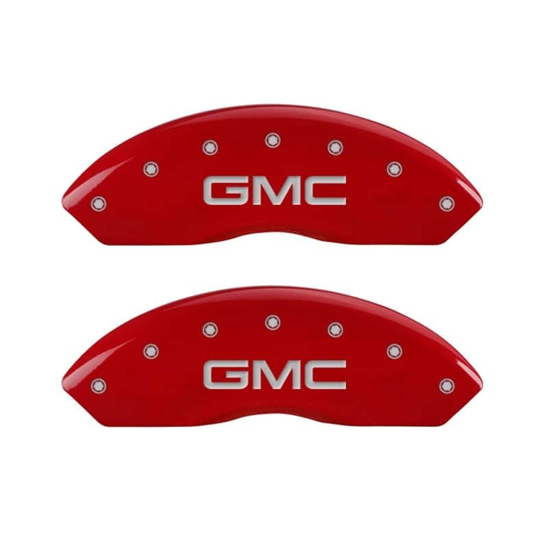MGP — MGP Front set 2 Caliper Covers Engraved Front GMC Red finish silver ch
Caliper Covers - view 1