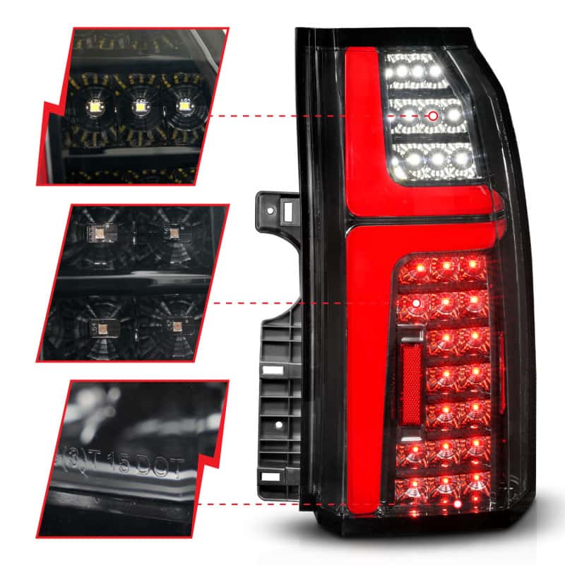 ANZO — ANZO 15-20 Chevrolet Tahoe Sequential LED Tube Taillights Black
Tail Light Set - view 10