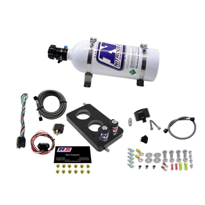 Nitrous Express — Nitrous Express 05-10 Ford Mustang 4.6L 3 Valve Nitrous Plate Kit (50-150HP) w/5lb Bottle
Injection System Kit
N2OSys - view 1