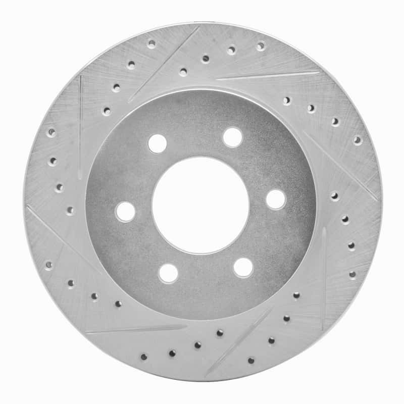 R1 Concepts — R1 97-02 Dodge Dakota 4WD Front Left Drilled & Slotted Silver Brake Rotor
R1 Brake Rotor Drill - view 1