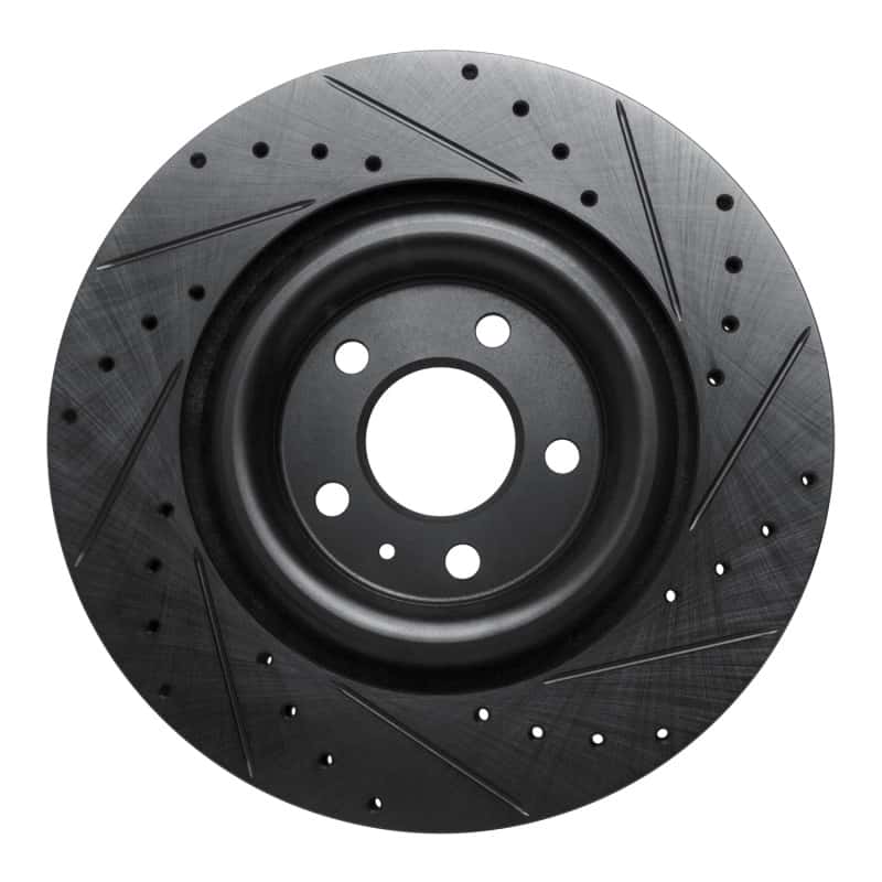 R1 Concepts — R1 2017-2025 Audi Q8 e-Tron Sportback Rear Left Drilled & Slotted Black Brake Rotor
R1 Brake Rotor Drill - view 5