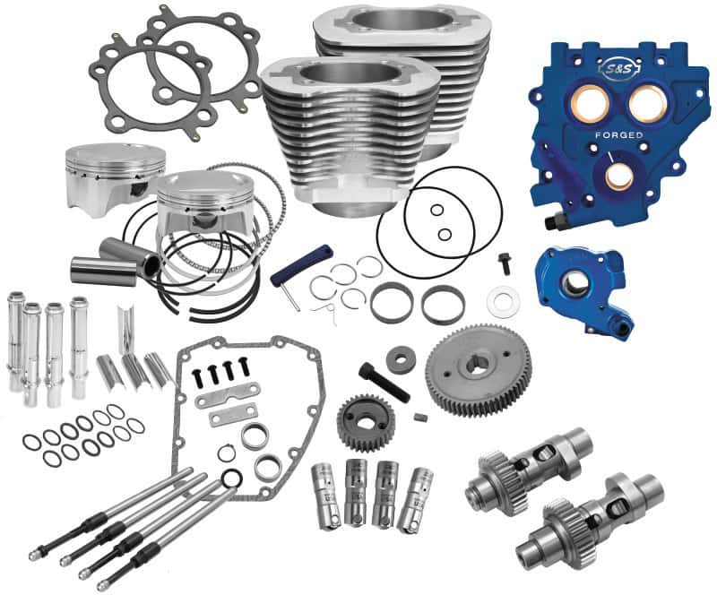S&S Cycle — S&S Cycle 07-17 4in Bore 585GE Cam Power Pack - Silver - view 2