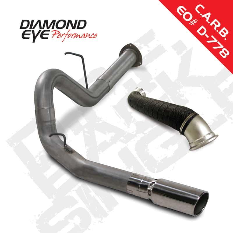 Diamond Eye Performance — Diamond Eye KIT 4in DPF-BACK Single w/ TDP SS 07.5-10 Chevy/GMC 6.6L Duramax 2500/3500
KIT; 4in.; DPFBS; SS - view 1