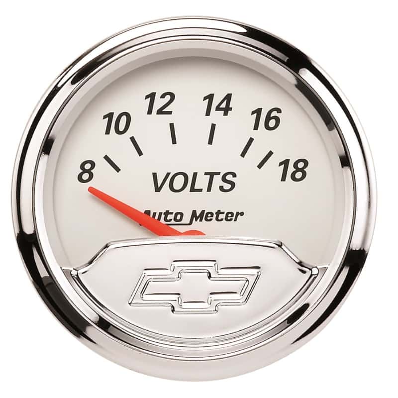 AutoMeter — Autometer Chevy Vintage 2in 8-18 Volts Short Sweep Electronic Voltmeter Gauge
GA 2" VOLT CV - view 4