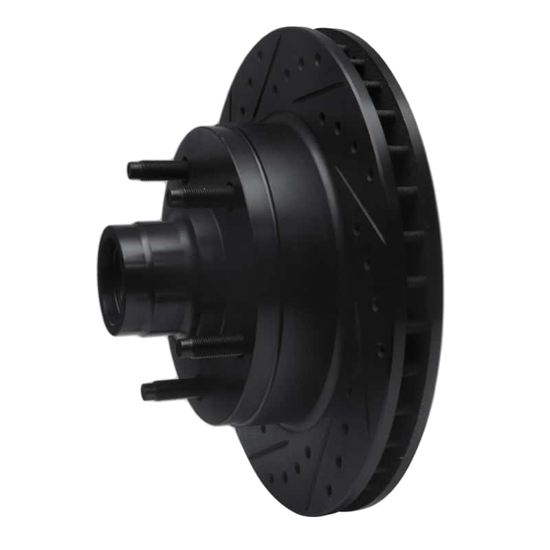 R1 Concepts — R1 73-93 Ford E-150 Econoline Front Left Drilled & Slotted Black Brake Rotor
R1 Brake Rotor Drill - view 2