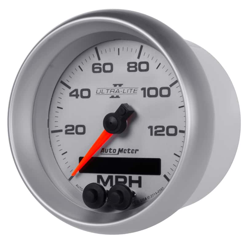 AutoMeter — Autometer Ultra-Lite II 3-3/8in 0-140MPH In-Dash Electronic GPS Programmable Speedometer
3-3/8" SPEEDO, 140 M - view 8