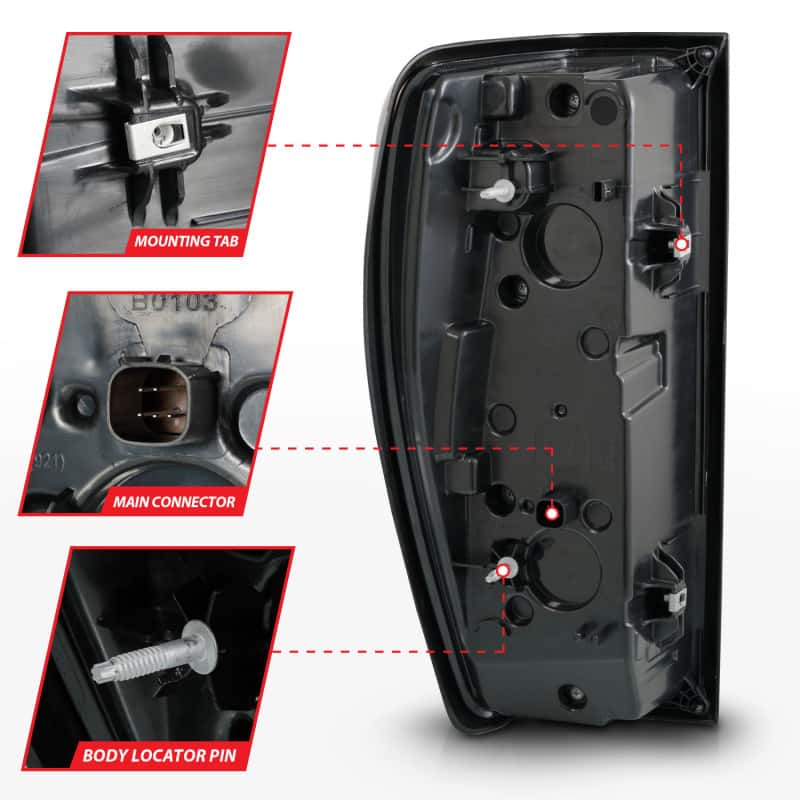 ANZO — ANZO 19-23 GMC Sierra 1500/2500HD/3500HD Smoke Black Replacement Full LED Bar Tail Light
Tail Light Set - view 11