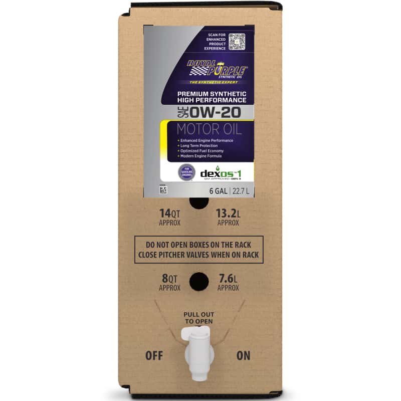 Royal Purple — Royal Purple Premium Synthetic High Performance Multi-Grade 0W20 Motor Oil - 6 Gallon Bag-In-Box - view 1