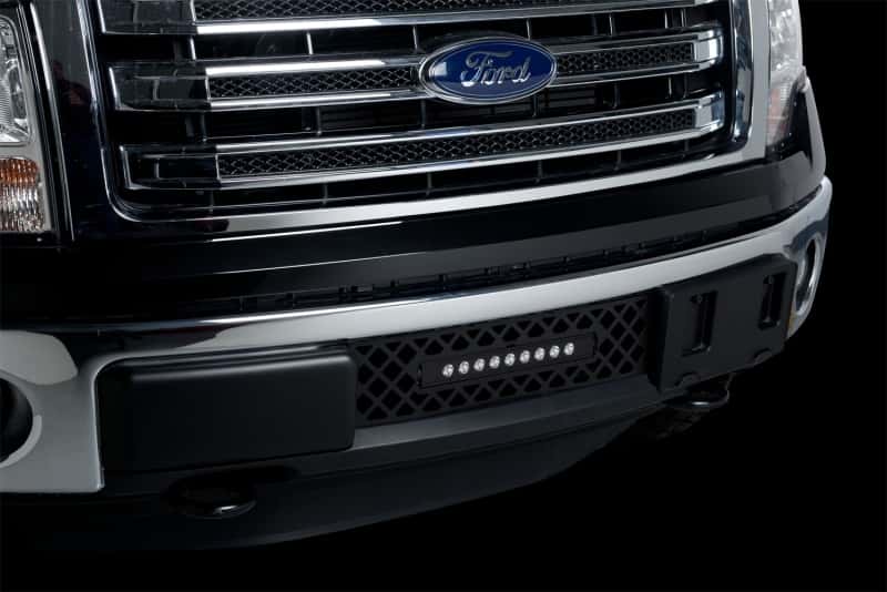 Putco — Putco 11-14 Ford F-150 - EcoBoost Bumper Grille Insert - Black SS Diamond w/ 10in Luminix Light Bar
BmprValanceGrilleIns - view 3