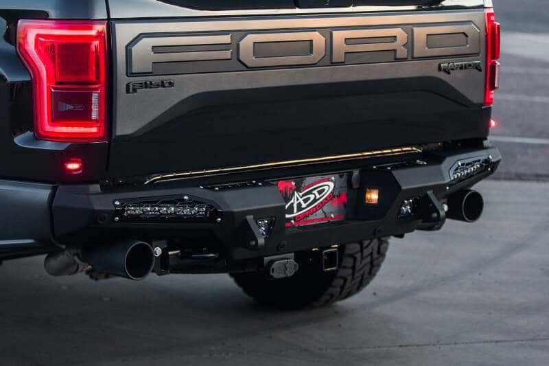 Addictive Desert Designs — Addictive Desert Designs 17-18 Ford F-150 Raptor HoneyBadger Rear Bumper w/ 10in SR LED Mounts
Bumper- Rear
Bumpers - view 16