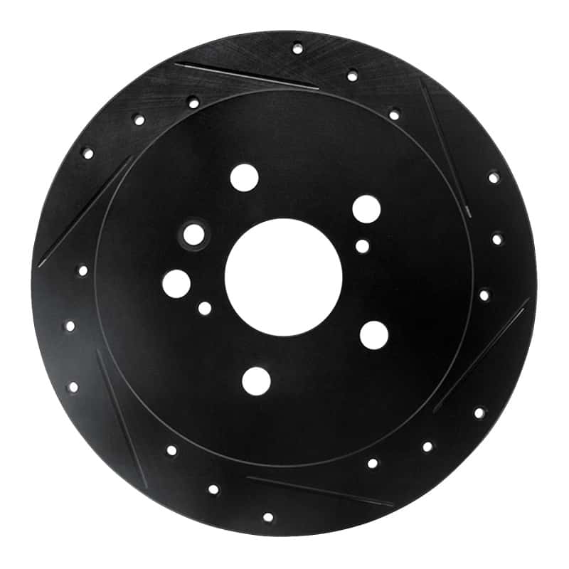 R1 Concepts — R1 04-10 Toyota SIENNA Rear Right Drilled & Slotted Black Brake Rotor
R1 Brake Rotor Drill - view 1