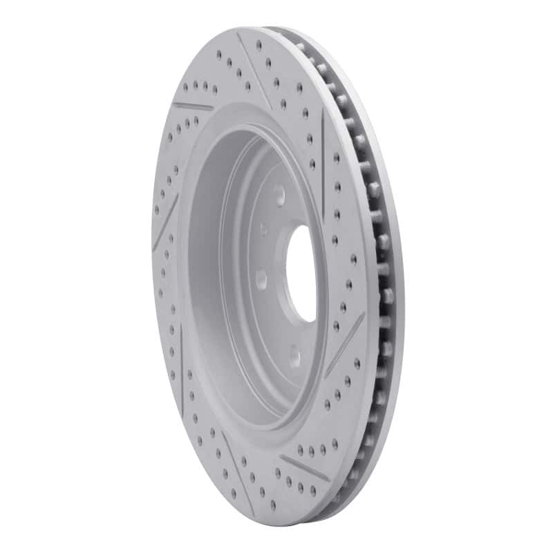 R1 Concepts — R1 16-24 Cadillac Ats Rear Left Drilled & Slotted Geo-Carbon Rotor - view 4