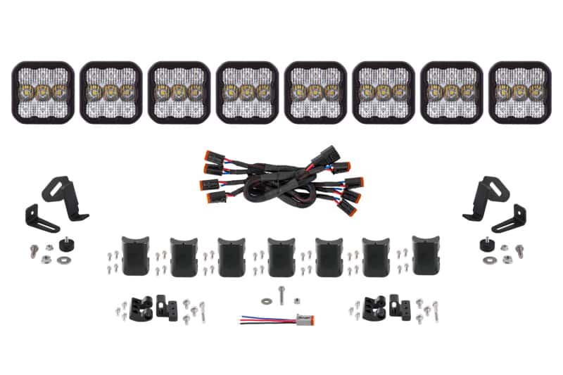 Diode Dynamics — Diode Dynamics SS5 Sport Universal CrossLink 8-Pod Lightbar - White Combo - view 1