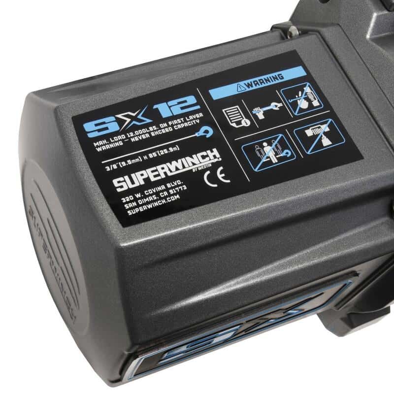 Superwinch — Superwinch 12000 LBS 12V DC 3/8in x 85ft Wire Rope SX 12000 Winch - Graphite
Winch - view 21