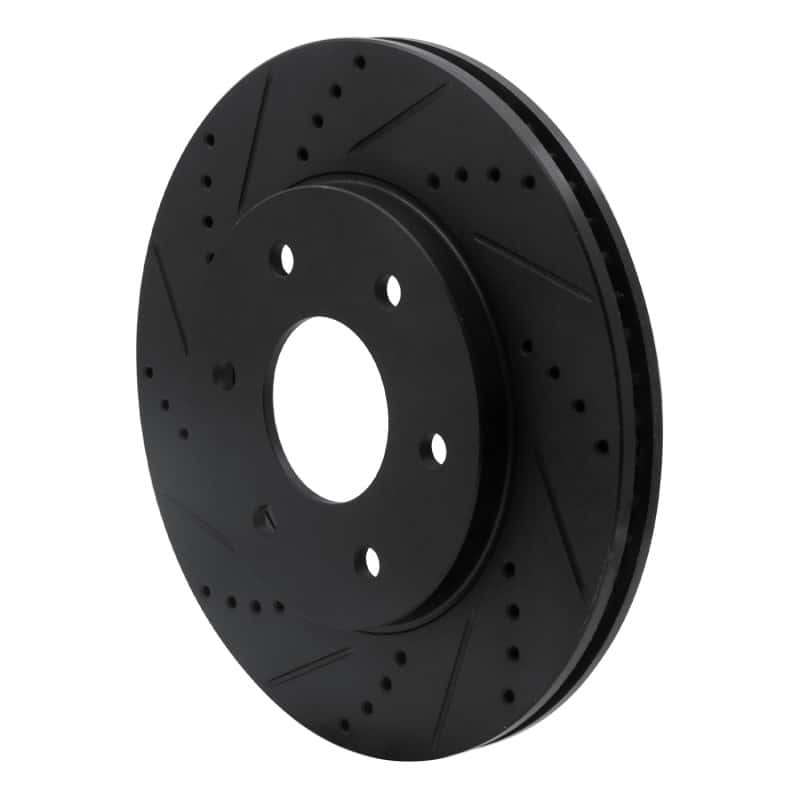 R1 Concepts — R1 04-05 Infiniti QX56 Front Left Drilled & Slotted Black Brake Rotor
R1 Brake Rotor Drill - view 2