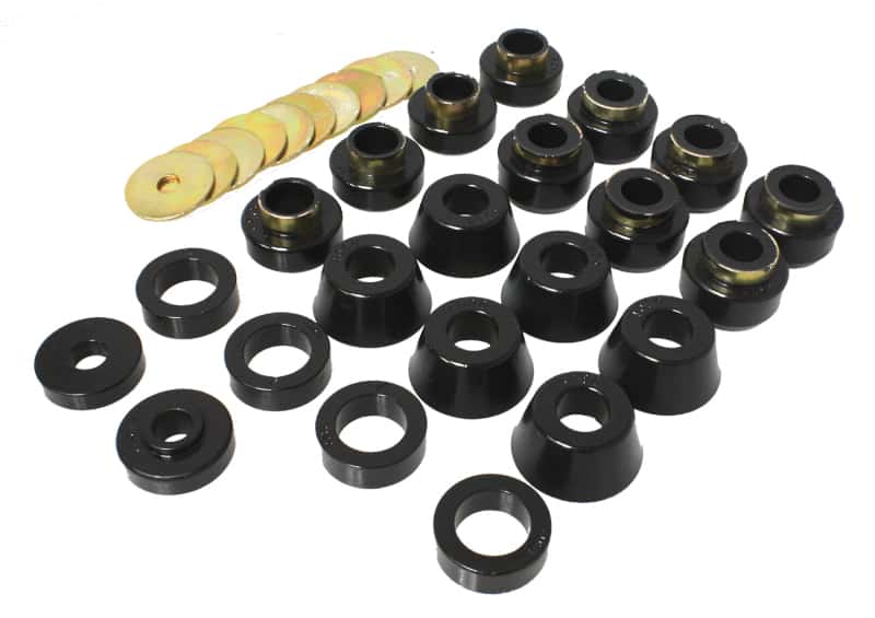 Energy Suspension — Energy Suspension 87-96 Jeep Wrangler Black Body(cab) Mount Set
BodyMntBshKt - view 5