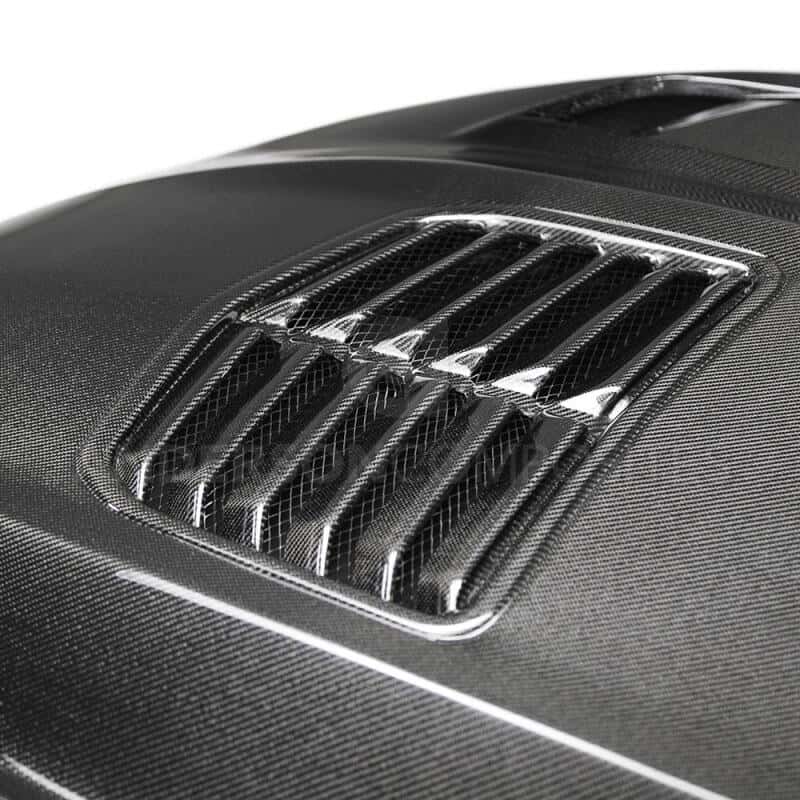 Anderson Composites — Anderson Composites 16-19 Chevrolet Camaro Double Sided Carbon Fiber Type-T2 Style Hood - view 7